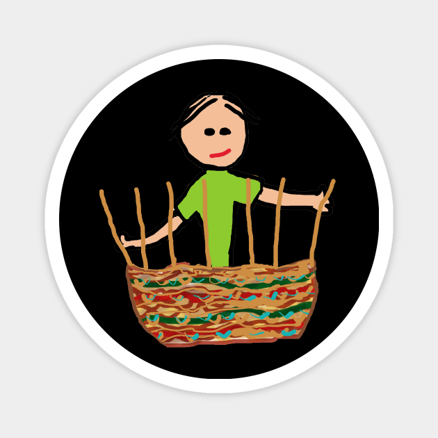 Basket Weaving Magnet by Mark Ewbie